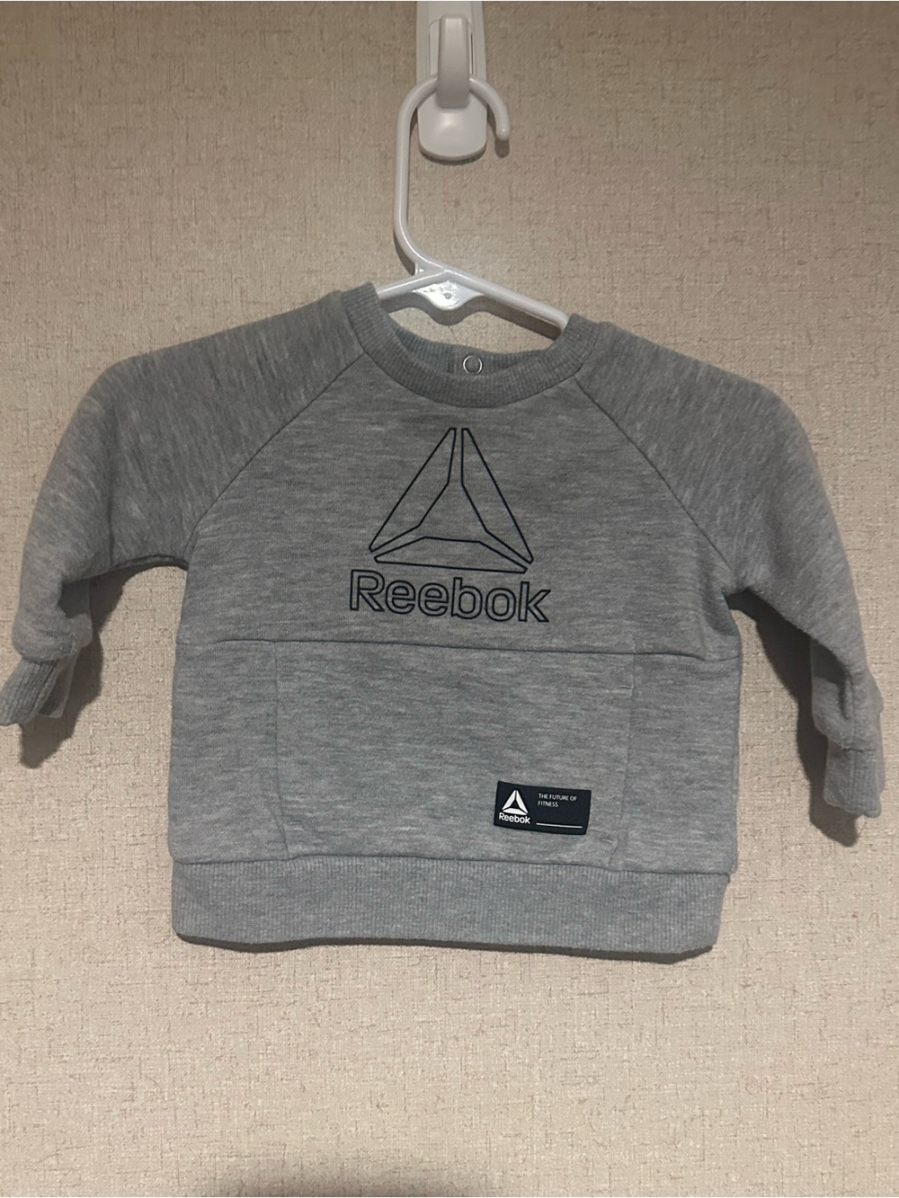 Reebok Kids 0/3M Gray Logo Sweatshirt Crewneck